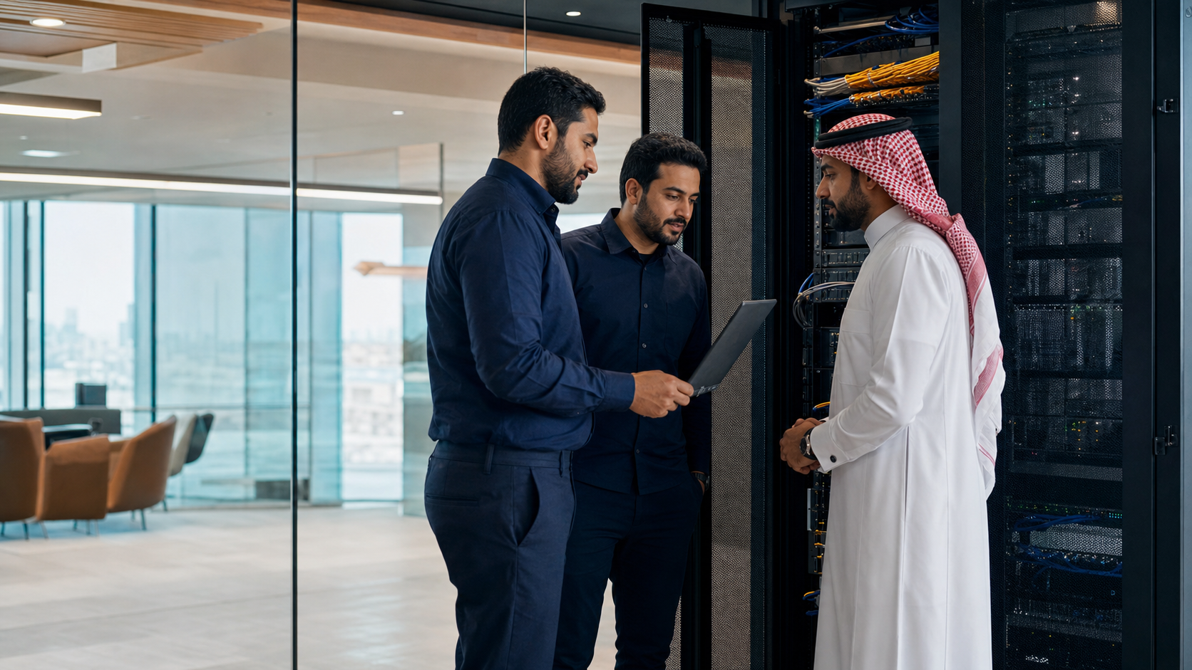 Nectar Limited technical support team working together in Saudi Arabia